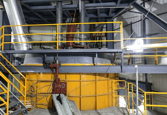 Forno per lana minerale a corrente continua