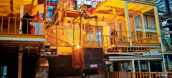 Fornace elettrica a corindone 5 Tph per la vitrificazione di scorie
