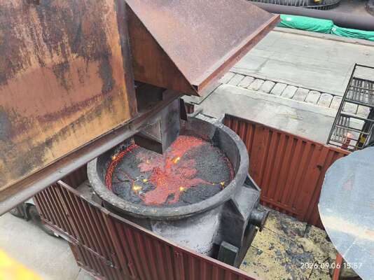 Fornace di condizionamento per lo scarto fuso di altoforno con conservazione del calore, linea di lana minerale